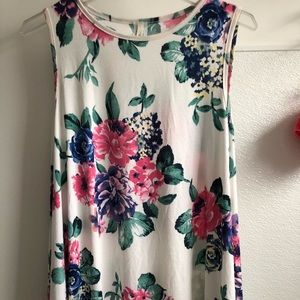 Large Floral Swing Tank Top